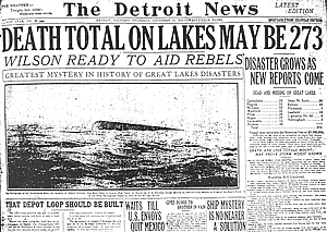 Detroit News 1913 Storm headlines